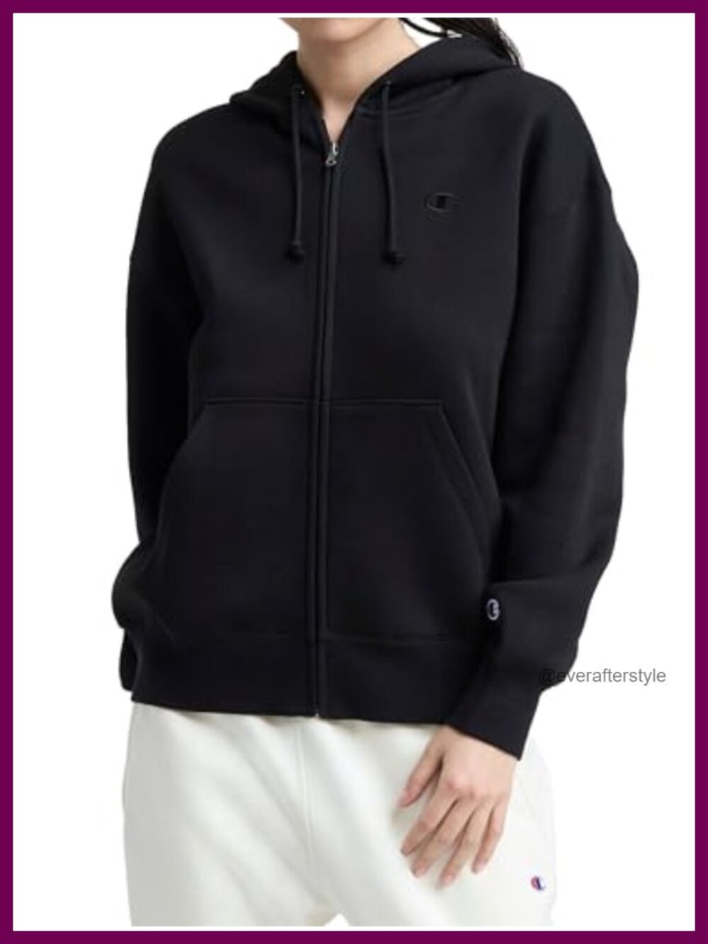 Women's Powerblend Fleece Zip-Up Hoodie Standard Fit Long Sleeve Activewear